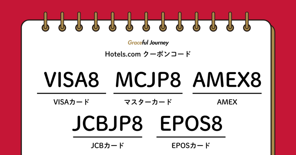 Hotels.comクレカ決済専用クーポンコード