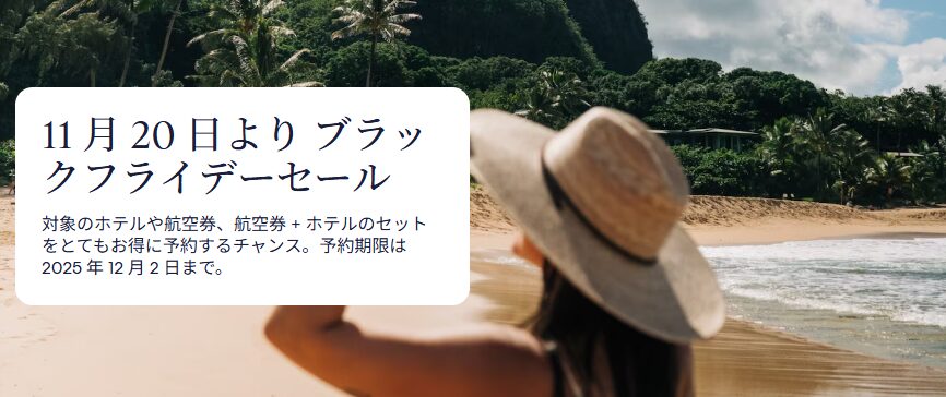 エクスペディアブラックフライデーセール