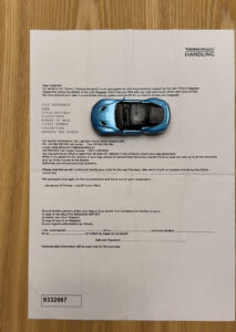 ロストバゲージ書類（フィレンツェ空港）