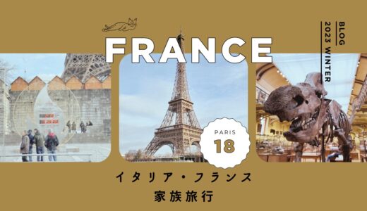 【年末年始・家族旅行ブログ】冬のパリ滞在｜子連れで楽しむフランス旅《21泊24日18日目》